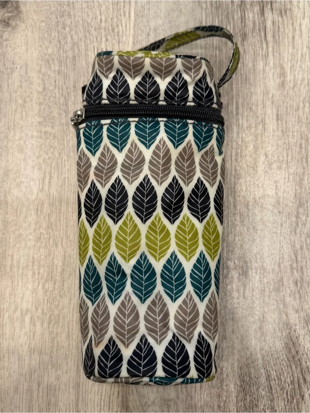 Kalencom Insulated Leaf Print Bottle Bag Carrier‎
